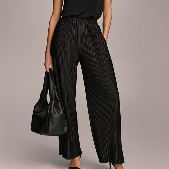 Donna Karan New York Pleated Wide Leg Pants - Picture 4 of 7